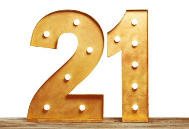 Ampulleri parlayan ile büyük plastik numaraları