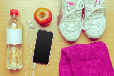 spor malzeme yükseltilmiş görünümünü ahşap tablo