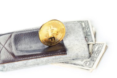 Fotoğraf altın Bitcoin. İş
