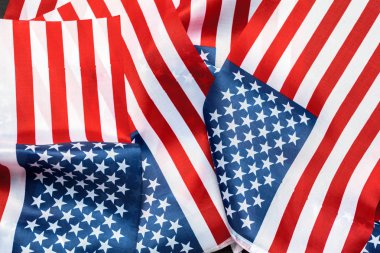 Beyaz, kırmızı ve mavi Amerikan bayrağı Close-up