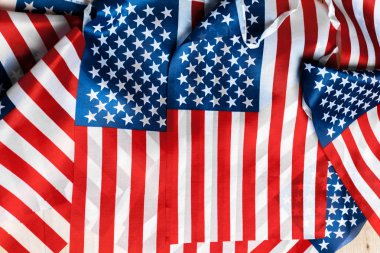Beyaz, kırmızı ve mavi Amerikan bayrağı Close-up