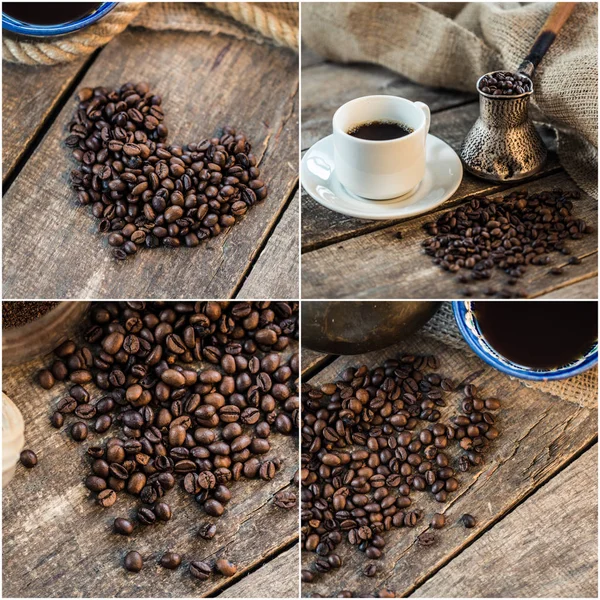 Kaffee Collage Aroma Getränk — Stockfoto