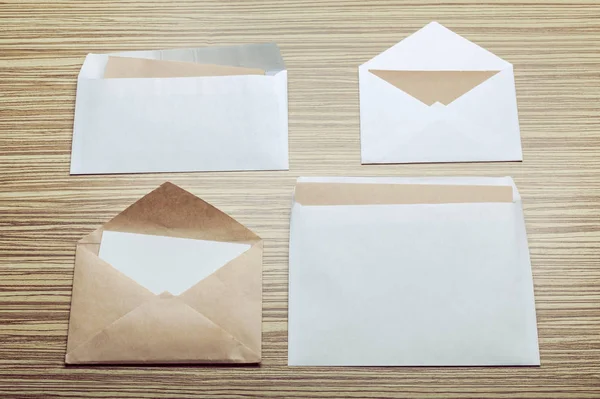 Foto Envelopes Branco Close — Fotografia de Stock