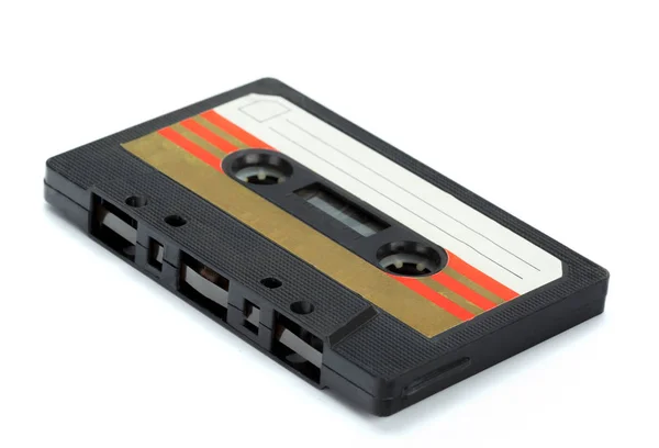 老式盒式磁带隔离白色背景 — 图库照片