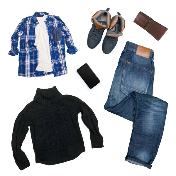 kadın beyaz arka plan üzerinde giyim koleksiyonu kolaj