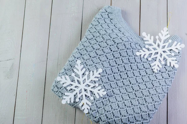 Kazak üzerine ahşap arka plan