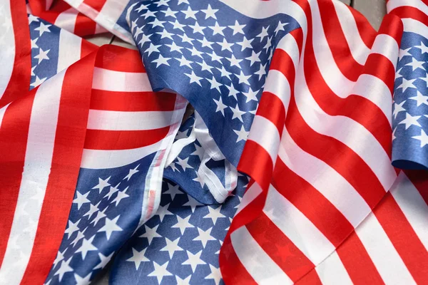 Beyaz, kırmızı ve mavi Amerikan bayrağı Close-up
