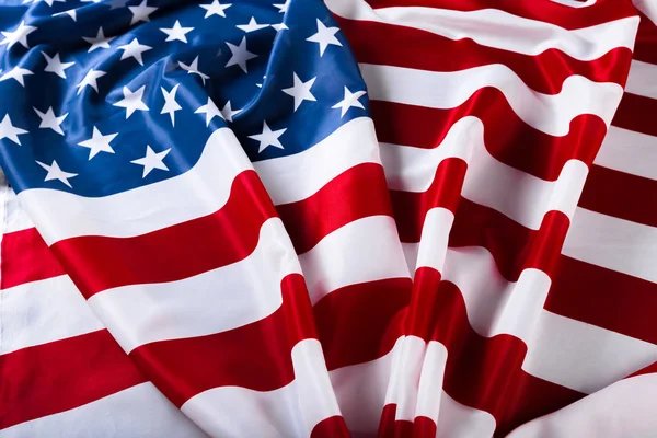 Zbliżenie Biały Czerwony Niebieski Flaga Amerykańska — Zdjęcie stockowe