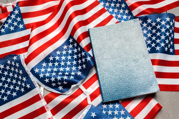 Beyaz, kırmızı ve mavi Amerikan bayrağı Close-up