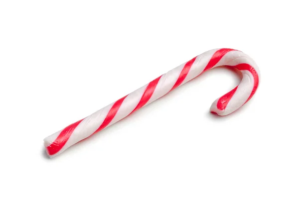 Christmas Candy Trzciny Izolowane Białym — Zdjęcie stockowe