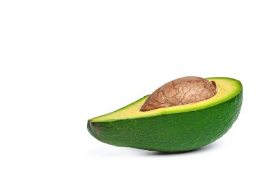 avokado beyaz arkaplanda izole edildi