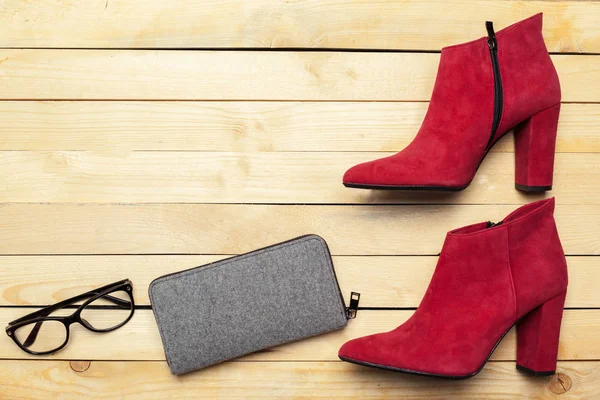 Trendy Achtergrond Van Vrouwelijke Schoenen Accessoires — Stockfoto