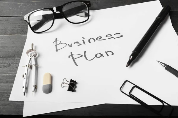 Businessplan Close — Stockfoto
