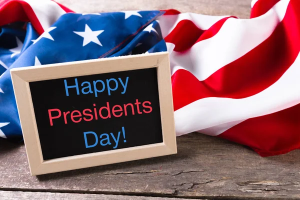 Der Text Happy Presidents Day Geschrieben Einer Kreidetafel Und Einer — Stockfoto