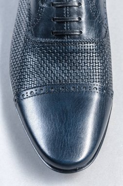 Deri erkek ayakkabı yakın çekim