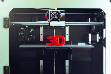 Beyaz 3D yazdırma parçası