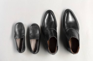 Deri erkek ayakkabı görünümü Kapat