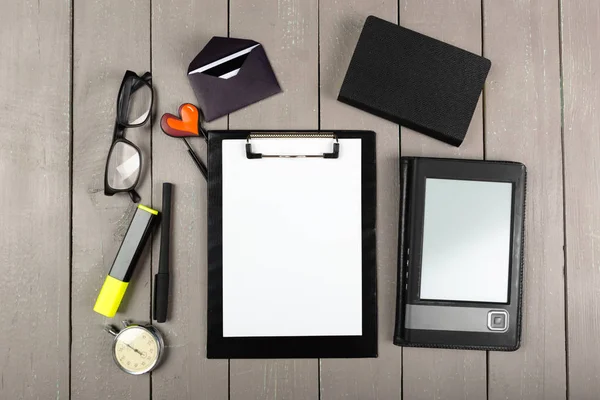 Tafel Bureau Met Set Van Leveringen — Stockfoto