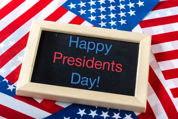 Der Text Happy Presidents Day Geschrieben Einer Kreidetafel Und Einer — Stockfoto