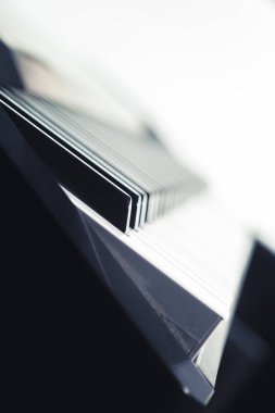 Piyano klavye yukarı görünümünü