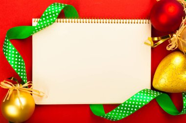 Noel arka plan, üstten görünüm