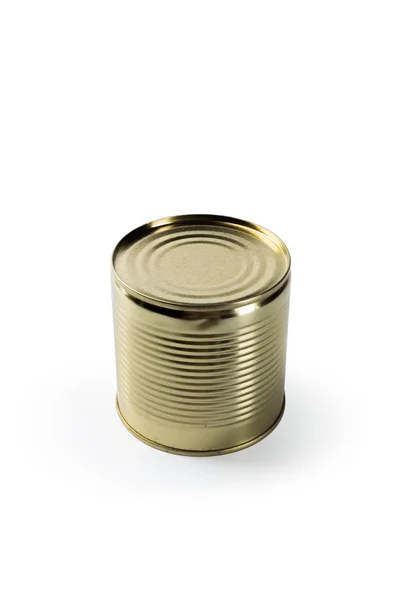 Aluminum Tin Can White Background Stock Photo