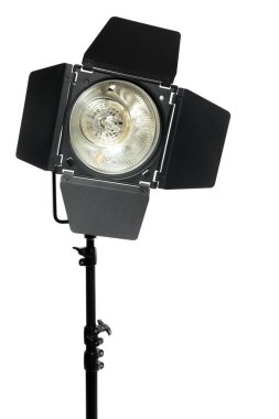 Stüdyo ışıklandırması beyaz arkaplanda izole edildi