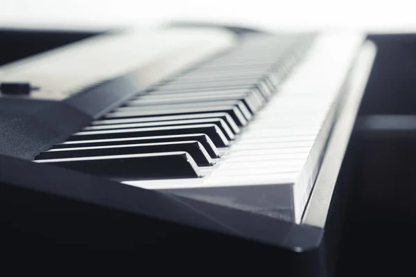 Vue Rapprochée Clavier Pour Piano — Photo