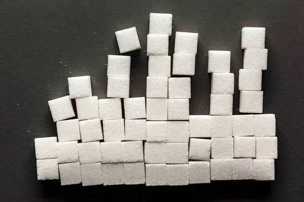 砂糖の立方体のシンプルな背景 — ストック写真