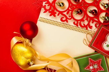 Noel arka plan, üstten görünüm