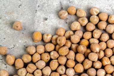 Soya fasulyesi masaya dağınık görünümü Kapat