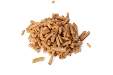 Beyaz arka plan üzerinde izole kruton ekmek kırıntısı