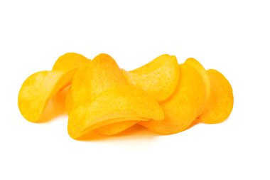 Patates cipsi beyaz arkaplanda izole