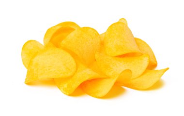 Patates cipsi beyaz arkaplanda izole