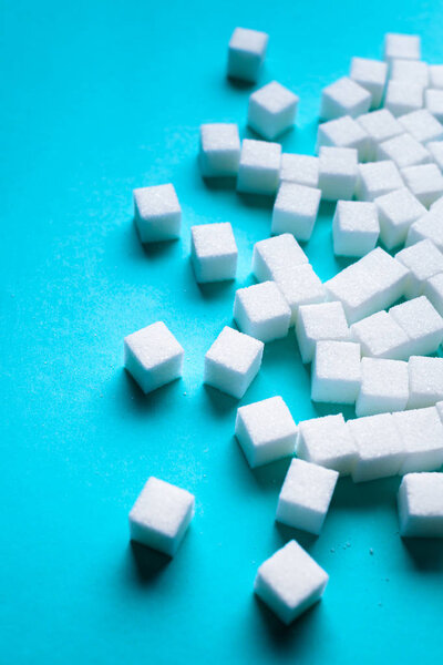 Simple background of sugar cubes