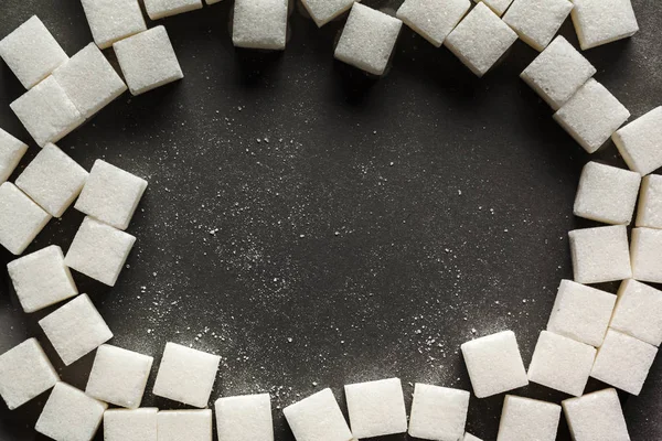 砂糖の立方体のシンプルな背景 — ストック写真