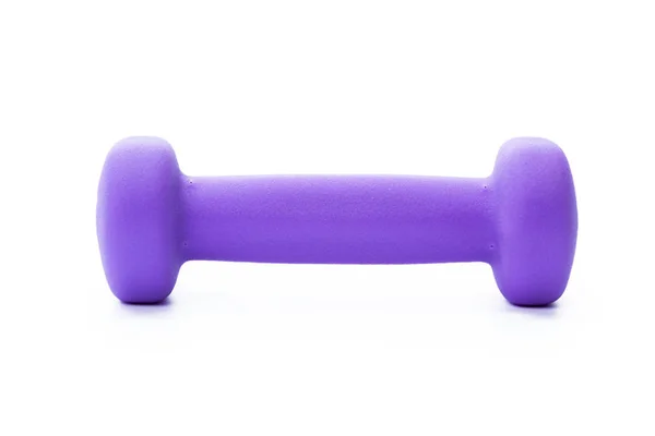 Фиолетовый Гантель Изолирован Белом Фоне — стоковое фото