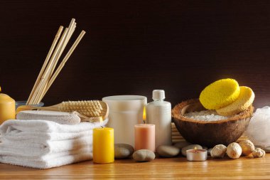 Spa ürünleri, rahat spa konsept.