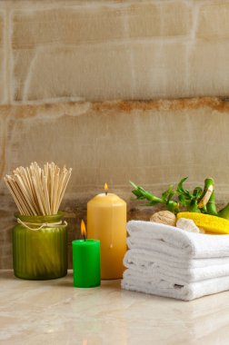 Spa ürünleri, rahat spa konsept.