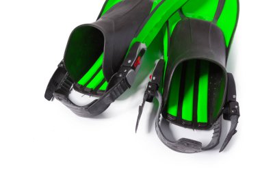 Beyaz arka plan üzerinde izole dalış için iki palet