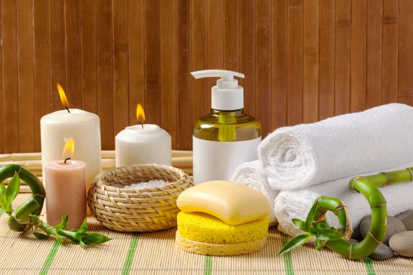 Wellness Producten Gezellige Spa Concept Stockfoto