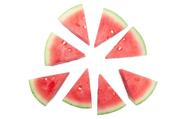 Slices Watermelon White Background — Stock Photo, Image