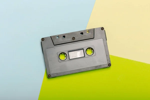 music audio tape, close up view