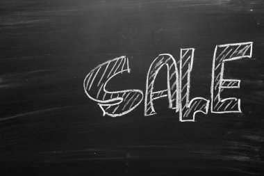 Kara tahta üzerinde Satılık metin