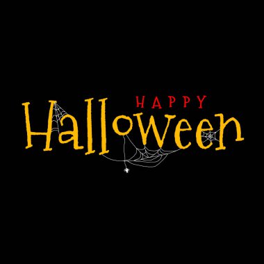 Koyu arka plan üzerinde mutlu Halloween metin