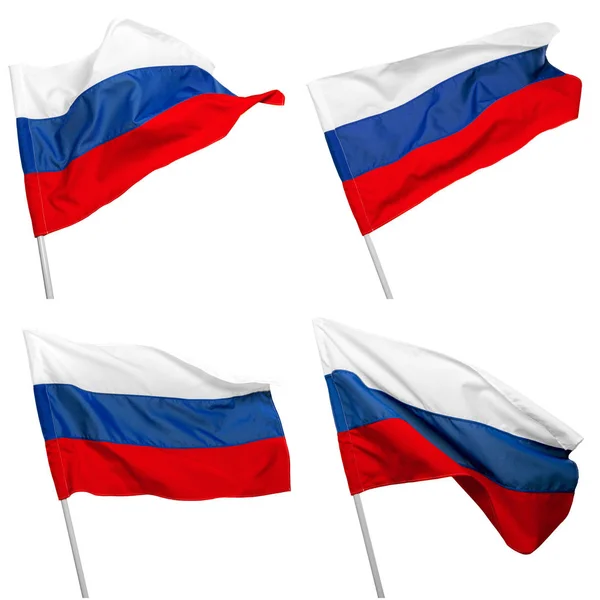 Rússia Oficialmente Federação Russa Bandeira Acenando Fundo