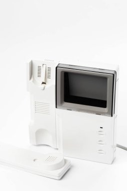 Beyaz arka plan üzerinde izole interkom sistemi