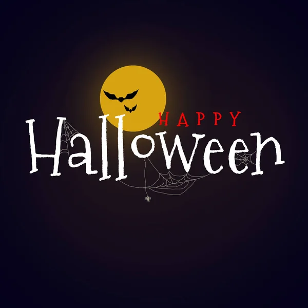 Šťastný Halloween Text Tmavém Pozadí — Stock fotografie