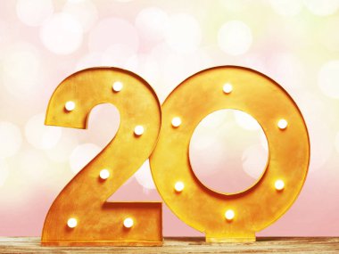 Ampulleri parlayan ile büyük plastik numaraları