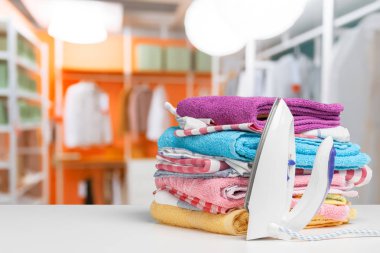 Çeşitli renkli havlu, yakın çekim